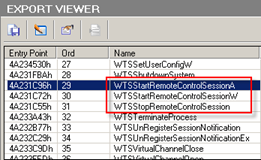 Windows 2008 WtsApi32.dll Exports