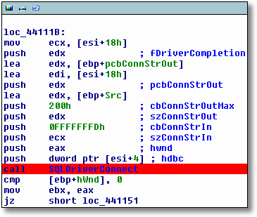 SQLDriverConnect