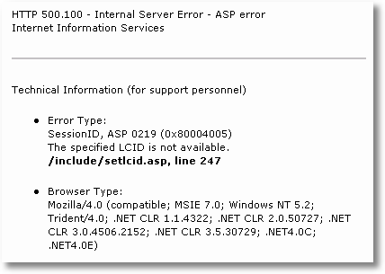 The specified LICD is not available