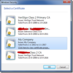 SelectCertificate
