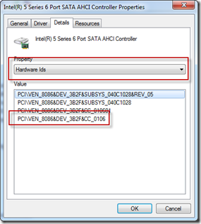 SATA AHCI Controller Properties