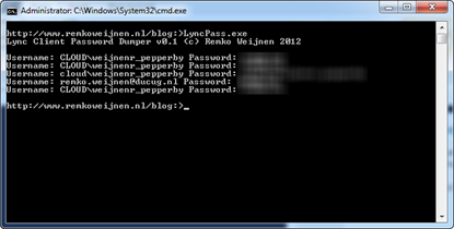 Lync Password Dumper