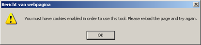 You must have cookies enabled in order to user this tool. Please reload the page and try again.