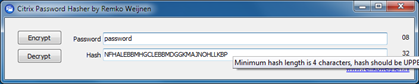 Encrypt | Decrypt Password | Hash | Citrix | Ctx1
