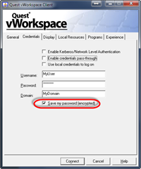 Save Password Option