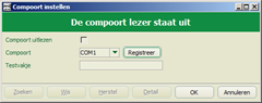 De compoort lezer staat uit