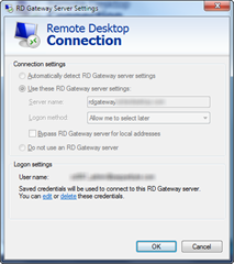 Remtoe Desktop Connection | RD Gateway Server Settings