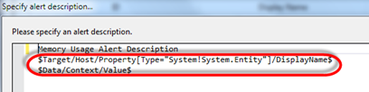 Visual Studio Authoring Extensions | Specify Alert description