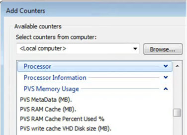 Performance Counters for Citrix PVS RAM Cache