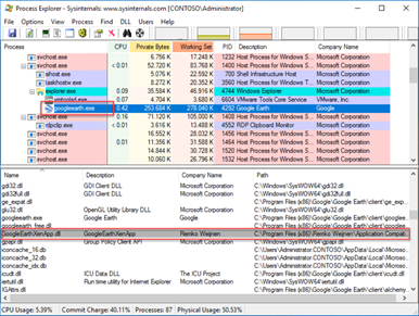 Process Explorer | Lower Pane | DLL View
