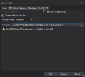 Save Module dialog in dnSpy