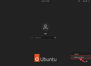 Ubuntu Logon Screen, change logon option to Ubuntu on Xorg via the Settings button