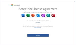Microsoft Office EULA nag screen