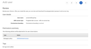 AWS Review Screen